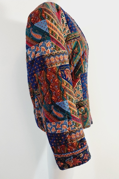 HP🥳 Vintage Vera Bradley quilted multi print patchwork puffy floral boho jacket - Picture 8 of 14